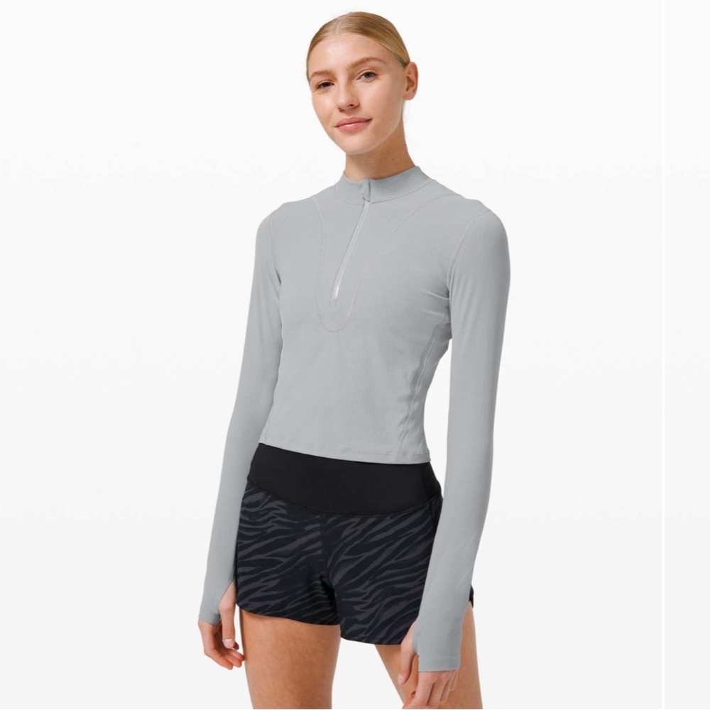 Lululemon Gloss Trim Run 1/2 Zip Long Sleeve
Rhino Grey